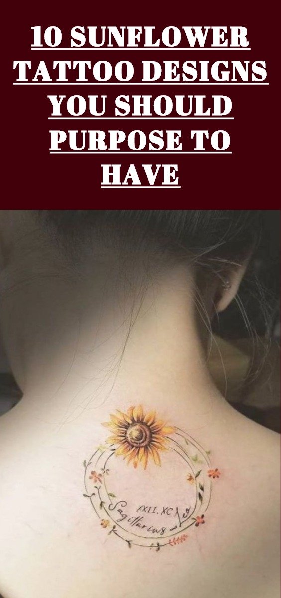 Sunflower Tattoo Design