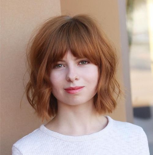 Hairstyles with Bangs for Round Faces